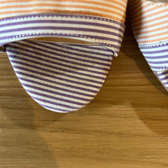 Anthropologie Billy Ella Size 10 Striped Lace up Heels - Picture 6 of 8